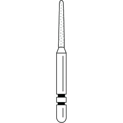 Two Striper® Diamond Bur #781.8F, Round-End Taper, Fine, Red, Friction Grip (FG), 1.2 mm Major / 0.8 mm Minor Diameter, 8.0 mm Length, 5/Pkg, 2015498 thumbnail 9