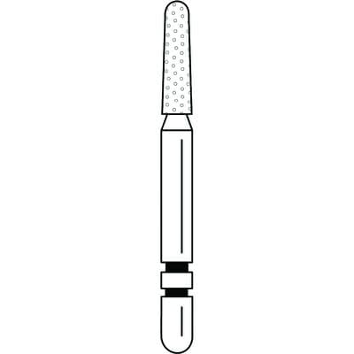 Two Striper Diamond Bur, FG, Round-End Taper, #783.6C, 1.6 mm Major/1.3 mm Minor Diameter, 6 mm Length, Coarse, Green, 5/Pk, 2015426 thumbnail 10