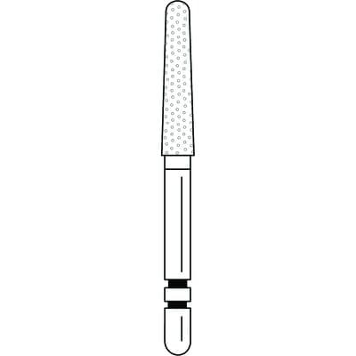 Two Striper Diamond Bur, FG, Round-End Taper, #784.10F, Fine, Red, 2.1 mm Major/1.6 mm Minor Diameter, 10 mm Head Length, 5/Pk, 2015441 thumbnail 10