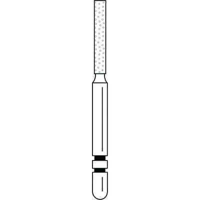 Two Striper Diamond Bur, FG, Flat-End Cylinder, #515.8C, 1.3 mm, Coarse, Green, 5/Pk, 2015279 thumbnail 15
