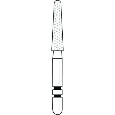 Two Striper® Diamond Bur, FG, Fine, Red, Round End Taper, #780.8, 2.1 mm Major/1.4 mm Minor Diameter, 8.0 mm Length, 5/Pkg, 2015494 thumbnail 9