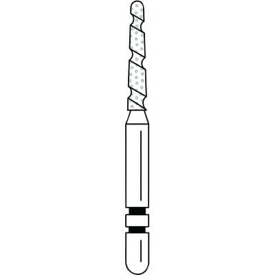 Two Striper TS2000 Diamond Bur, FG, Round-End Taper, #2003.8, Coarse, Green, 1.4 mm Major/0.9 mm Minor, 8 mm Length, 5/Pk, 2000038 thumbnail 15