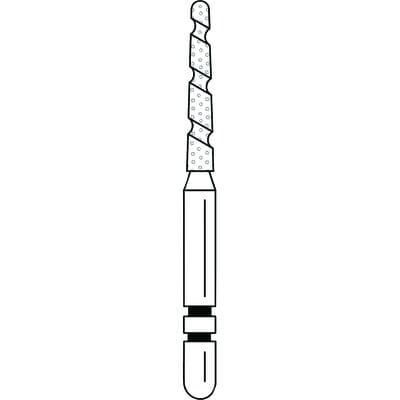 Two Striper TS2000 Diamond Bur, FG, Round-End Taper, #2003.9, Coarse, Green, 1.4 mm Major/0.9 mm Minor, 5/Pk, 2000039 thumbnail 11