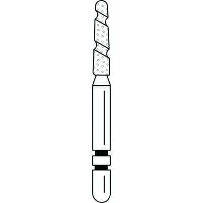 Two Striper TS2000 Diamond Bur, FG, Round-End Taper, #2004.7, Coarse, Green, 1.6 mm Major/1.1 mm Minor Diameter, 7 mm Length, 5/Pk, 2000047 thumbnail 11