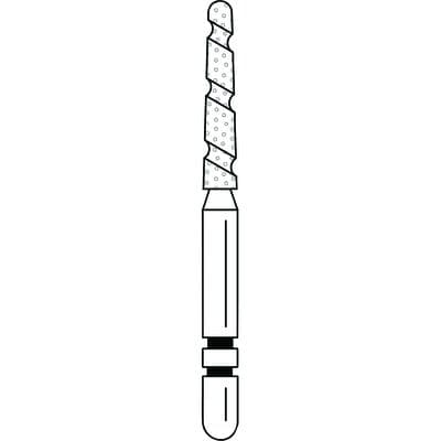 Two Striper TS2000 Diamond Bur, FG, Round-End Taper, #2004.9, Coarse, Green, 1.6 mm Major/1.1 mm Minor, 9 mm Length, 5/Pk, 2000049 thumbnail 15