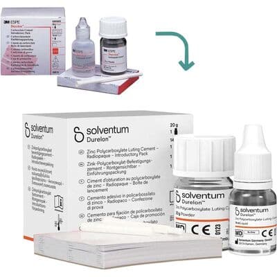 Durelon Carboxylate Luting Cement, Regular Set, Triple Pack, 20 g Powder, 40 mL Liquid, 38234 thumbnail 18