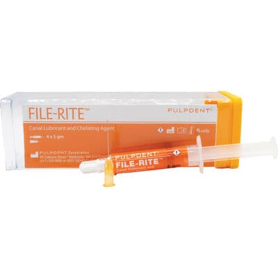 Pulpdent File-Rite 17% EDTA Semi-Gel Canal Lubricant Kit, 4 x 5 g Syringes + 50 Applicator Tips, FILE thumbnail 23