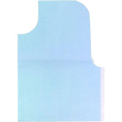TIDI Everyday Oral Surgery Bibs, 2-Ply Tissue / 1-Ply Poly, Contour Neck, Knee-Length, Blue, 29" x 42", 50/Case, 917493 thumbnail 11