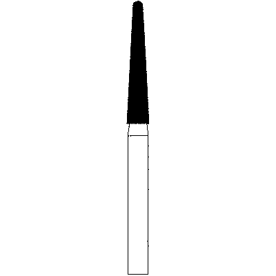 NTI Gold Pack FG Diamond Bur, Coarse, Round End Taper, #850-018, 1.8 mm Diameter, 10.0 mm Length, 50/Pkg, C850-018G thumbnail 9