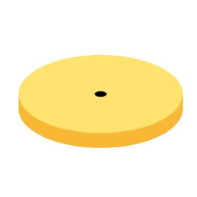 NTI Goldstar Unmounted Polishing Wheels, Yellow, Fine, Large Wheel, 22mm (7/8"), P1811, 10/Pkg thumbnail 7