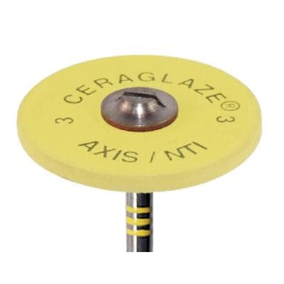 NTI CeraGlaze Porcelain Polisher, Superfine, Yellow, Large Wheel, HP, 25 mm, 1/Pk, P30001 thumbnail 17