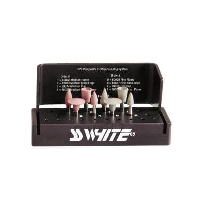 Jazz C2S Diamond Composite Polishers, RA Latch, 2-Step Polishing Kit, 8-Piece Assortment with Autoclavable Bur Block, 89030 thumbnail 7