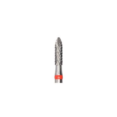 Meisinger Tungsten Carbide Lab Bur, HP, X-Cut Fine, Round End Taper, 2.3 mm, HM 139FX-023, Red Ring, 1/Pk thumbnail 4