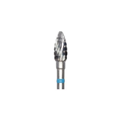 Meisinger HM251GX-040-HP Laboratory Carbide Bur, Tapered Round End, Cross Cut, 4.0 mm, Medium, Blue Ring, HP Shank, 1/Pk thumbnail 9