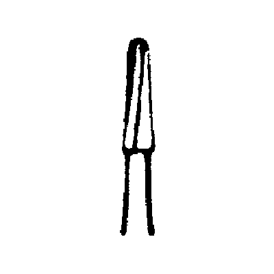 SS White FG #1171 Tapered Fissure Round End Carbide Bur, Friction Grip, 1.2 mm Head Diameter, 3.8 mm Head Length, 100/Pk thumbnail 9