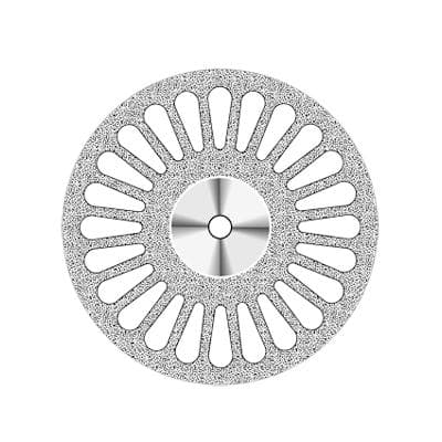 NTI Superflex Diamond Disc, HP Handpiece Shank, Double-Sided, Perforated, Coarse, Green, 22 mm Diameter, 0.25 mm Thickness, D405-220C, 1/Pkg thumbnail 9