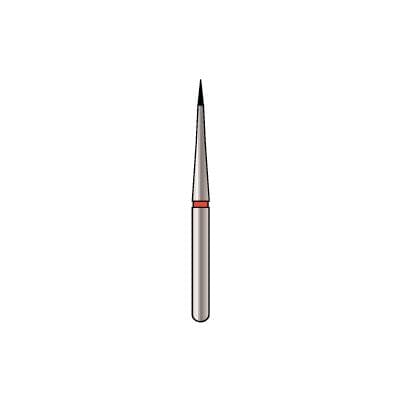 Alpen x1 Sterile Single-Use Diamond Bur, FGSS, #858, 0.8 mm, Fine, Red, Pointed Cone, 25/Pk, X858F008S thumbnail 9
