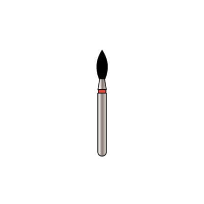 Alpen® x1 Single-Use Diamond Bur, FG, Football #368, 2.0mm Diameter, 5.0mm Length, Fine Grit, Red, 25/Pkg, X368F020 thumbnail 7