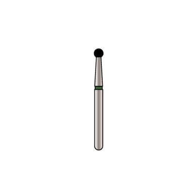 Alpen x1 Single-Use Diamond Bur, FG, Round/Ball #801, 1.8 mm, Coarse, Green, 25/Pk, X801C018 thumbnail 8