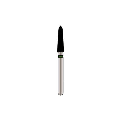 Alpen x1 Sterile Single-Use Diamond Bur, FG, #878K-021, Curettage/Pointed Taper, Coarse, Green, 2.1 mm, 25/Pk, X878KC021 thumbnail 8