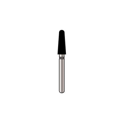 Alpen x1 Single-Use Diamond Bur, FGSS, #856-024SC, Round End Taper, Large, 2.4 mm, Super Coarse, Black, 25/Pk, X856SC024S thumbnail 7
