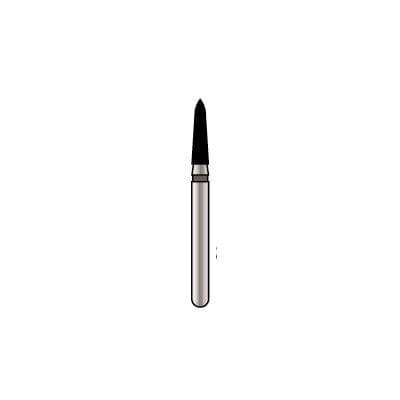 Alpen® x1 Single-Use Diamond Bur, FG #877K, Tapered Pointed End, Coarse, Green Ring, 1.6 mm Diameter, 6.0 mm Length, 25/Pkg, X877KC016S thumbnail 3