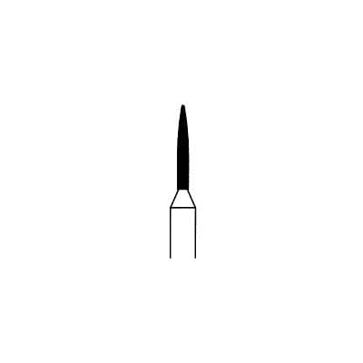 Meisinger 862-010-FG Diamond Bur, FG, Medium Grit, Blue Ring, Flame Shape, Point End, 1.0 mm Head Diameter, 8.0 mm Head Length, 5/Pkg thumbnail 7