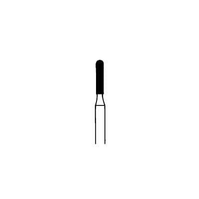 Meisinger 880-012-FG Diamond Bur, Medium Grit, Round End Cylinder, Friction Grip, 1.2 mm Head Diameter, 5.0 mm Head Length, 5/Pkg thumbnail 7