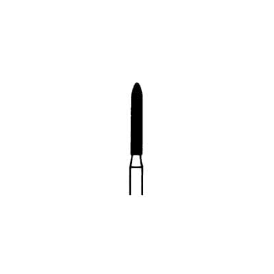 Meisinger 869F-012-FG Fine Grit Long Torpedo Diamond Bur, Friction Grip, 1.2 mm Head Diameter, 10.0 mm Head Length, Red Ring, 5/Pkg thumbnail 7