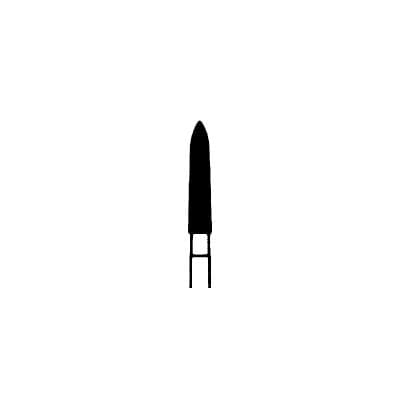 Meisinger 879-018-FG Diamond Bur, Medium Grit, Tapered Torpedo/Cylinder, Bevel End, 1.8 mm Head Diameter, 10.0 mm Head Length, Friction Grip, 5/Pkg thumbnail 7
