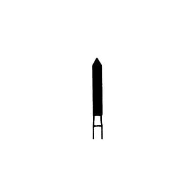 Meisinger Diamond Bur, FG, Medium Grit, Blue Ring, Pointed Cylinder (Bevel Tip), 886-016, 1.6 mm Diameter, 10 mm Head Length, Pack of 5 thumbnail 6