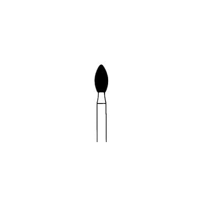 Meisinger 830F-021-FG Fine Diamond Bur, Pointed Football, Friction Grip, 2.1 mm Head Diameter, 5.0 mm Head Length, Red Ring, 5/Pkg thumbnail 8