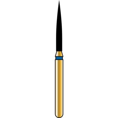 Alpen® Multi Use Diamond Bur, FG, Extra Fine, Flame #863, 1.2 mm Diameter, 10.0 mm Length, Yellow, 50/Pkg thumbnail 3