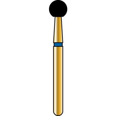 Alpen Multi-Use Diamond Bur, Round, Friction Grip (FG), Super Coarse, #801-029, 2.9 mm Head, Black Ring, 5/Pkg thumbnail 6