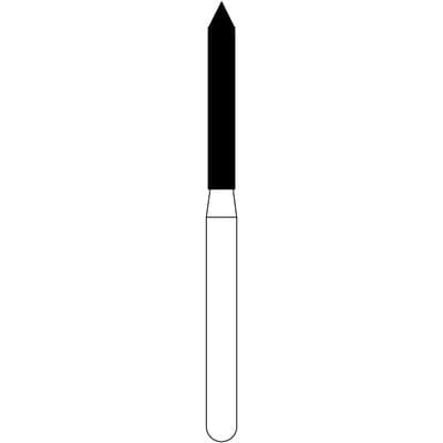 NTI Diamond Bur, FG, Super Coarse, Beveled End Cylinder, #886-014, 1.4 mm x 10.0 mm, Black, 5/Pk, SC886-014 thumbnail 8
