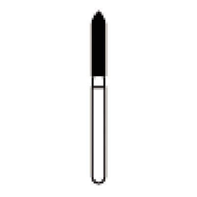 NTI FG Diamond Bur, Coarse, Beveled Cylinder, #878-016, 1.6 mm Diameter, 8.0 mm Length, Green, 5/Pk thumbnail 10