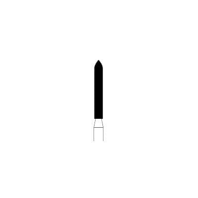 NTI Diamond Bur, Friction Grip (FG), Cylinder Beveled End, #C879-014, 1.4 mm Head Diameter, Coarse Grit, Green, 5/Pk thumbnail 10