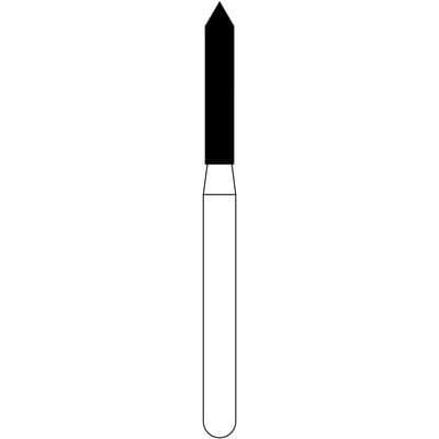 NTI Diamond Bur, FG, Cylinder Beveled End, #C885-014, 1.4 mm Head Diameter, 8.0 mm Head Length, Coarse, Green, 5/Pk thumbnail 8