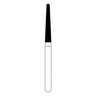 NTI® FG Diamond Bur, Medium Grit, Round End Taper, #850-016, 1.6 mm Head Diameter, 10.0 mm Head Length, Gray, 5/Pkg thumbnail 9