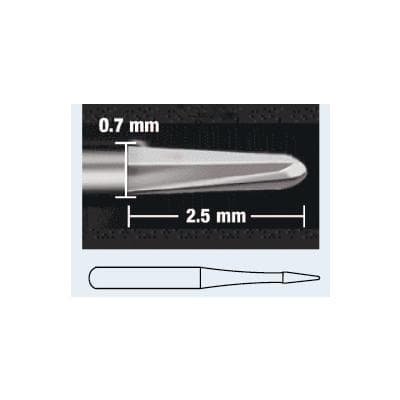 Fissurotomy Carbide Bur, FG, Micro Narrow Tapered Fissure (NTF), 0.7 mm, 10/Pk, 18014 thumbnail 10