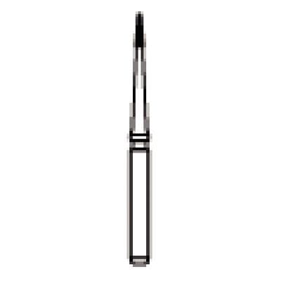 NTI TDF-3F Trimming & Finishing Carbide Bur, Safe End, FG, Fine, Yellow, 16-Flute, 0.8 mm, 5/Pk, H132-008F thumbnail 9