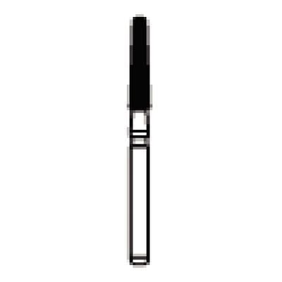 NTI Trimming & Finishing Carbide Bur, 12-Flute, FG, Flat End Taper, #H336-018, 1.8 mm, Red, 5/Pkg thumbnail 6