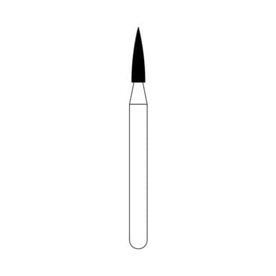 NTI Diamond Bur, FG, Flame, #F860-012, 1.2 mm, Fine, Red, 5/Pk, F860-012 thumbnail 10