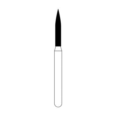 NTI Diamond Bur, FG, Flame, #862-012, 1.2 mm, Super Fine, Yellow, 5/Pk, SF862-012 thumbnail 10
