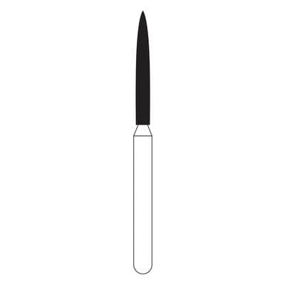 NTI Diamond Bur, FG, Flame, #M863-012, 1.2 mm Head Diameter, Medium Grit, Gray, 5/Pk thumbnail 9
