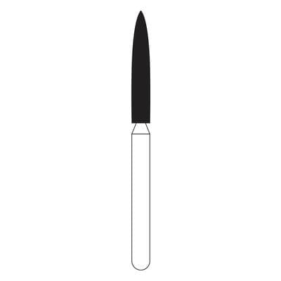 NTI Diamond Bur, Friction Grip (FG), Flame Shaped, Super Coarse, #863-016 / SC863-016, 1.6 mm Head Diameter, 10.0 mm Head Length, 5/Pkg thumbnail 9