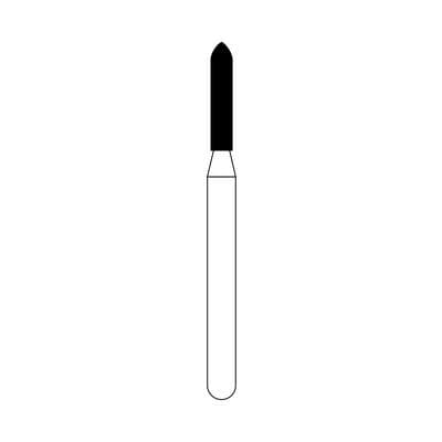 NTI Diamond Bur, FG, Cylinder Beveled End, #C877-012, 1.2 mm, Coarse, Green, 5/Pk thumbnail 8