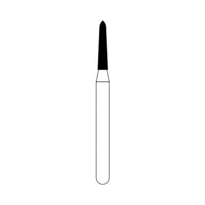 NTI® FG Diamond Bur, Coarse, Curettage, Cone Bevel End, #877K-012, 1.2 mm Diameter, 6.0 mm Length, Green, 5/Pkg thumbnail 7