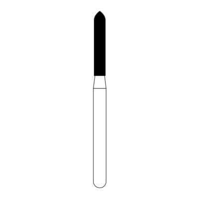 NTI Diamond Bur, FG, Cylinder Beveled End, #SC878-014, 1.4 mm, Super Coarse, Black, 5/Pk, SC878-014 thumbnail 12