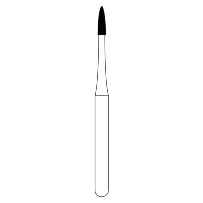 NTI FG Diamond Bur, Coarse, Flame, #889-009 / C889-009, 0.9 mm Diameter, 3.5 mm Length, 5/Pkg thumbnail 9